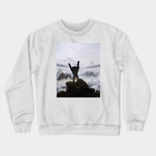 Wanderer above the sea of fog Crewneck Sweatshirt